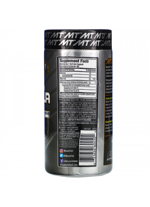 Muscletech, Essential Series, Platinum 100% Pure CLA, 800 mg, 90 Soft Gel Caps