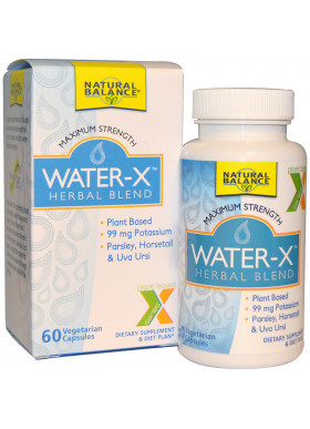 Natural Balance, Water-X, Herbal Blend, Maximum Strength, 60 Vegetarian Capsules