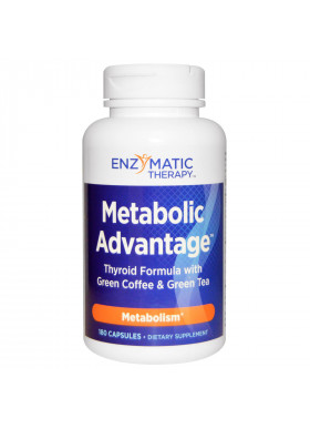 Nature's Way, Metabolic Advantage, Thyroid Formula with Green Coffee & Green Tea, Metabolism, 180 Capsules