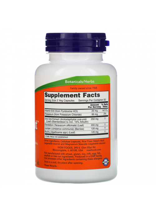 Now Foods, Water Out, Fluid Balance, 100 Veg Capsules