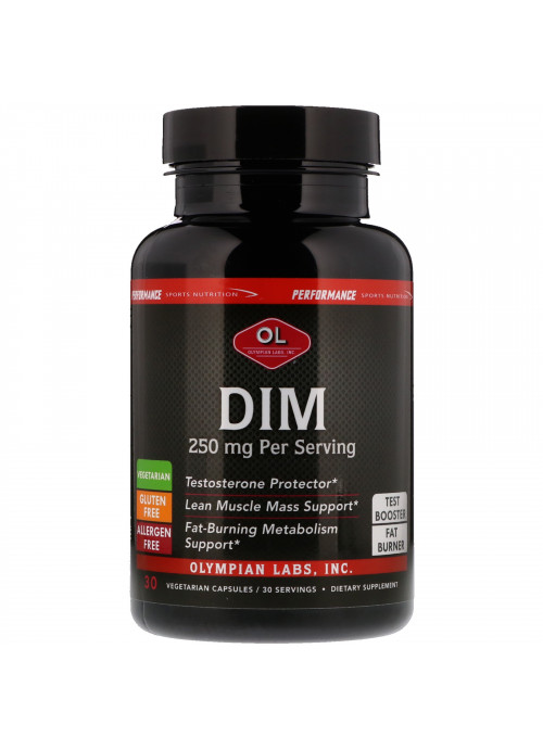 Olympian Labs, Performance Sports Nutrition, DIM, 250 mg, 30 Vegetarian Capsules
