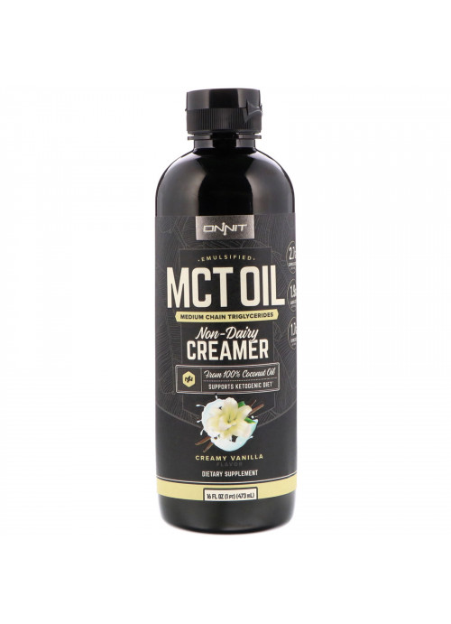 Onnit, Emulsified MCT Oil, Non-Dairy Creamer, Creamy Vanilla, 16 fl oz (473 ml)