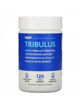 RSP Nutrition, Tribulus Terrestris, Testosterone Support, 800 mg, 120 Capsules