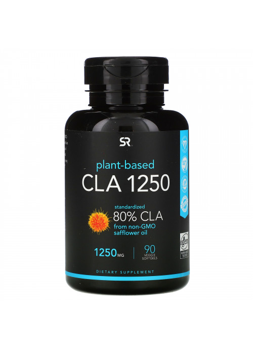 Sports Research, CLA 1250, Plant Based, 1,250 mg, 90 Veggie Softgels