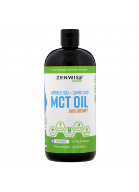 Zenwise Health, Caprylic (C8) + Capric (C10) MCT Oil, 100% Coconut, Unflavored, 32 fl oz (946 ml)