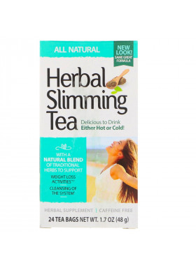 21st Century, Herbal Slimming Tea, All Natural, Caffeine Free, 24 Tea Bags, 1.7 oz (48 g)