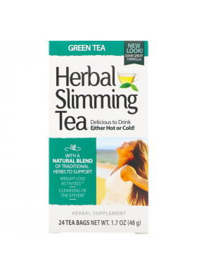 21st Century, Herbal Slimming Tea, Green Tea, Caffeine Free, 24 Tea Bags, 1.6 oz (45 g)