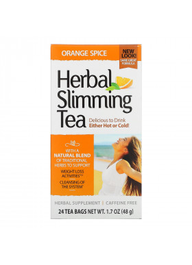 21st Century, Herbal Slimming Tea, Orange Spice, Caffeine Free, 24 Tea Bags, 1.7 oz (48 g)