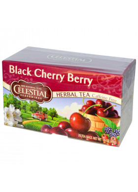 Celestial Seasonings, Herbal Tea, Black Cherry Berry, Caffeine Free, 20 Tea Bags, 1.6 oz (44 g)