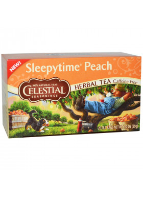 Celestial Seasonings, Herbal Tea, Caffeine Free, Sleepytime Peach, 20 Tea Bags, 1.0 oz (29 g)