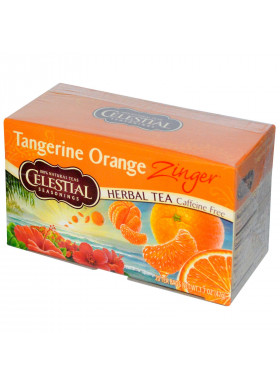 Celestial Seasonings, Herbal Tea, Caffeine Free, Tangerine Orange Zinger, 20 Tea Bags, 1.7 oz (47 g)