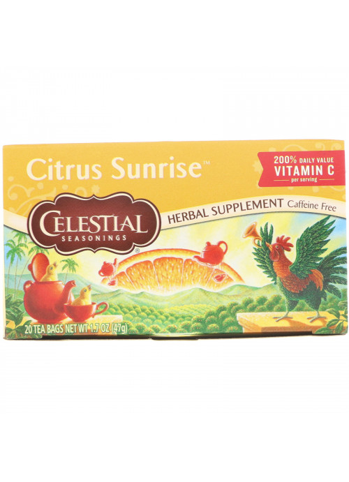 Celestial Seasonings, Herbal Tea, Citrus Sunrise, Caffeine Free, 20 Tea Bags, 1.7 oz (47 g)