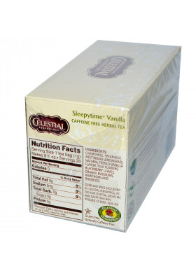 Celestial Seasonings, Herbal Tea, Sleepytime Vanilla, Caffeine Free, 20 Tea Bags, 1.0 oz (29 g)