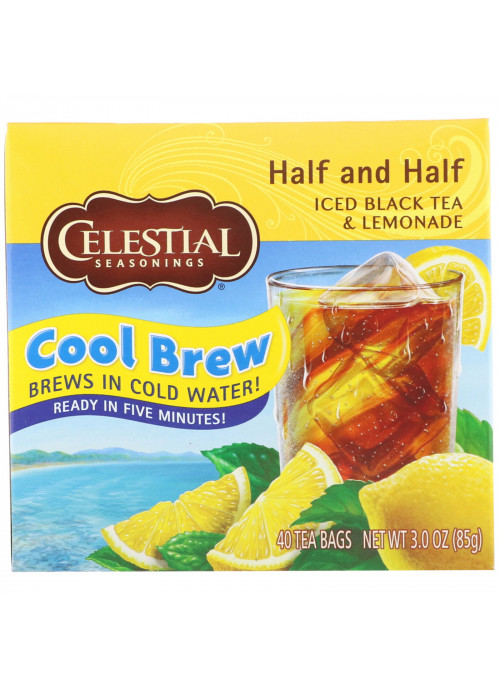 Celestial Seasonings, Iced Black Tea & Lemonade, Half and Half, 40 Tea Bags, 3.0 oz (85 g)