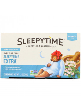 Celestial Seasonings, Wellness Tea, Sleepytime Extra, Caffeine Free, 20 Tea Bags, 1.2 oz (35 g)