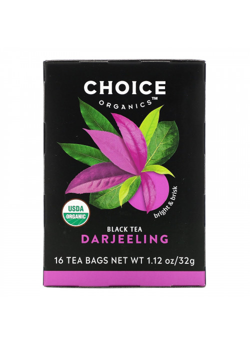 Choice Organic Teas, Black Tea, Darjeeling, 16 Tea Bags, 1.12 oz (32 g)