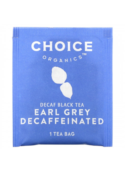 Choice Organic Teas, Decaf Black Tea, Decaffeinated Earl Grey, 16 Tea Bags, 1.12 oz (32 g)