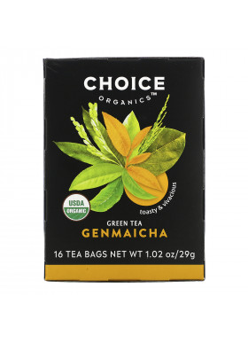 Choice Organic Teas, Green Tea,  Genmaicha, 16 Tea Bags, 1.02 oz (29 g)