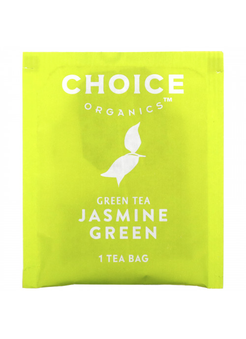 Choice Organic Teas, Green Tea, Jasmine Green, 16 Tea Bags, .85 oz (24 g)