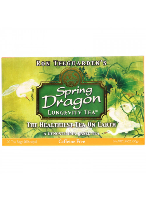 Dragon Herbs, Spring Dragon Longevity Tea, Caffeine Free, 20 Tea Bags, 1.8 oz (50 g)