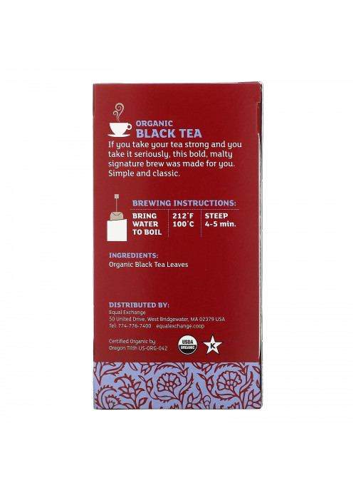 Equal Exchange, Organic Black Tea, 20 Tea Bags, 1.41 oz (40 g)