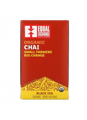 Equal Exchange, Organic Chai Black Tea, 20 Tea Bags, 1.41 oz (40 g)