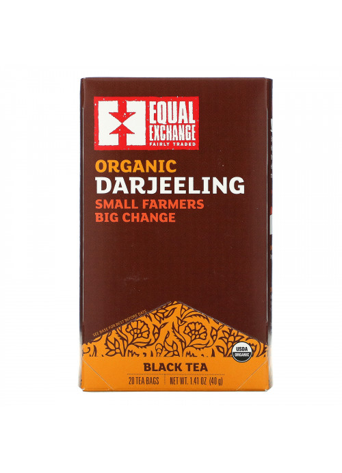 Equal Exchange, Organic Darjeeling, Black Tea, 20 Tea Bags, 1.41 oz (40 g)