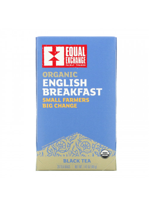 Equal Exchange, Organic English Breakfast, Black Tea, 20 Tea Bags, 1.41 oz (40 g)