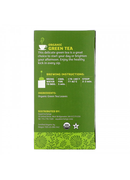 Equal Exchange, Organic Green Tea, 20 Tea Bags, 1.41 oz (40 g)