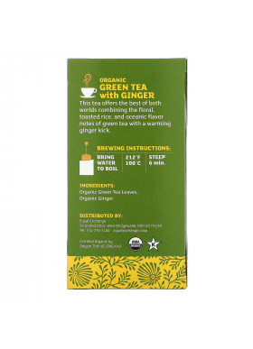 Equal Exchange, Organic Green Tea with Ginger, 20 Tea Bags, 1.05 oz (30 g)