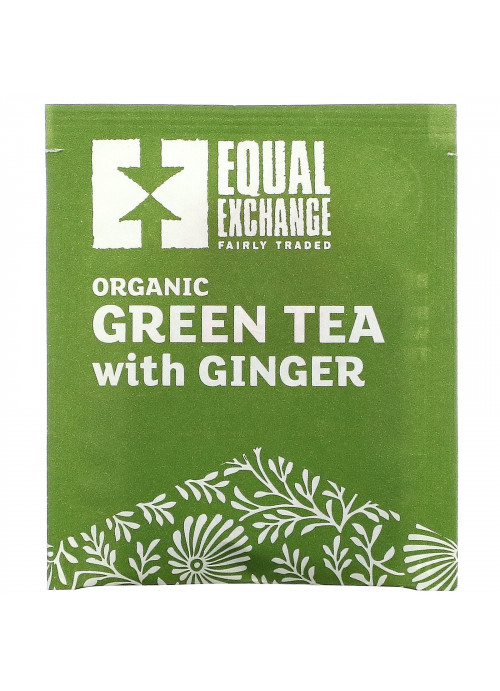 Equal Exchange, Organic Green Tea with Ginger, 20 Tea Bags, 1.05 oz (30 g)