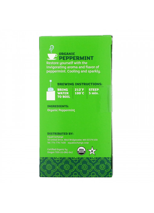 Equal Exchange, Organic Peppermint Herbal Tea, Caffeine Free, 20 Tea Bags, 0.99 oz (28 g)