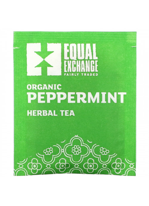 Equal Exchange, Organic Peppermint Herbal Tea, Caffeine Free, 20 Tea Bags, 0.99 oz (28 g)