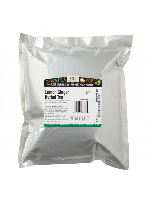 Frontier Natural Products, Lemon Ginger Herbal Tea, 16 oz (453 g)
