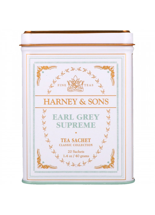 Harney & Sons, Fine Teas, Earl Grey Supreme, 20 Sachets, 1.4 oz (40 g)