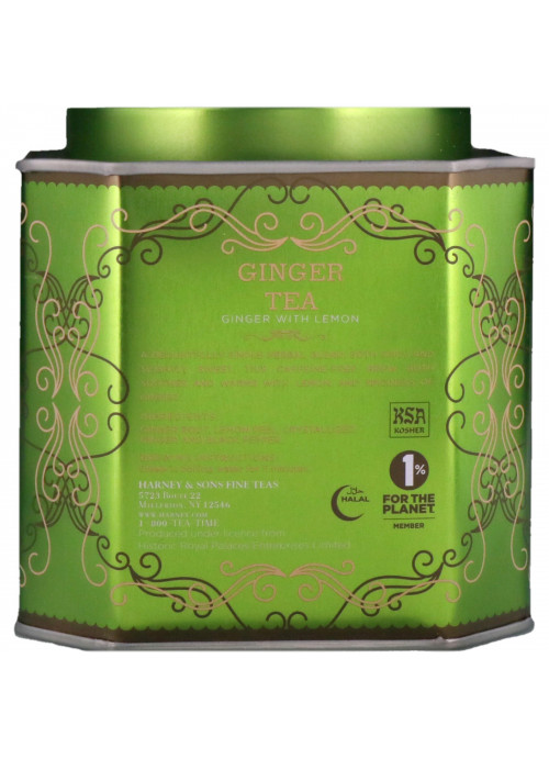 Harney & Sons, Ginger Tea, Ginger with Lemon, 30 Sachets, 2.67 oz (75 g) Each