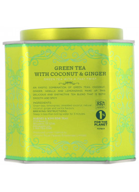 Harney & Sons, Green Tea with Coconut, Ginger and Vanilla, 30 Sachets, 2.67 oz (75 g)