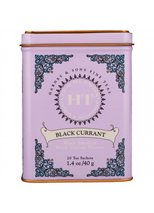 Harney & Sons, HT Tea Blend, Black Currant Tea, 20 Tea Sachets, 1.4 oz (40 g)