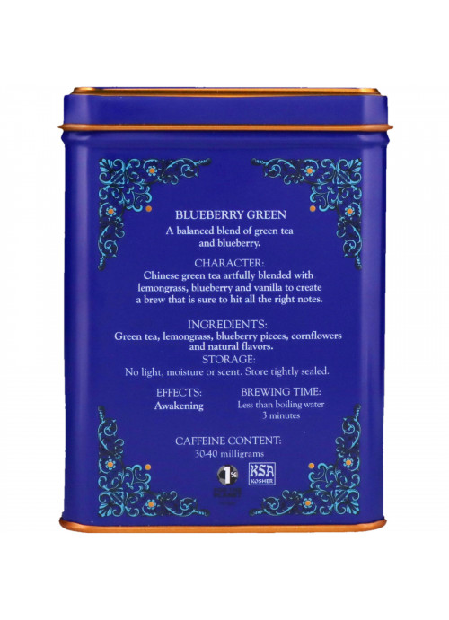 Harney & Sons, HT Tea Blend, Blueberry Green, 20 Sachets, 1.4 oz (40 g)