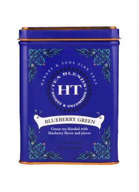 Harney & Sons, HT Tea Blend, Blueberry Green, 20 Sachets, 1.4 oz (40 g)