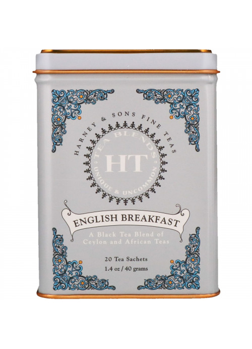 Harney & Sons, HT Tea Blend, English Breakfast, 20 Tea Sachets, 1.4 oz (40 g)