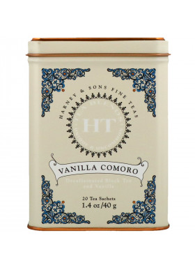 Harney & Sons, HT Tea Blend, Vanilla Comoro Tea, 20 Tea Sachets, 1.4 oz (40 g)