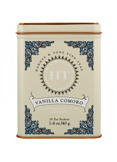 Harney & Sons, HT Tea Blend, Vanilla Comoro Tea, 20 Tea Sachets, 1.4 oz (40 g)