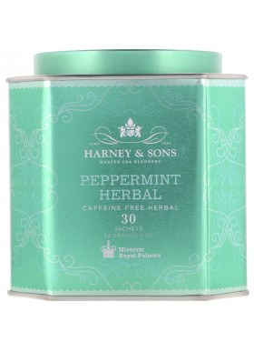 Harney & Sons, Peppermint Herbal, Caffeine-Free Herbal, 30 Sachets, 1.9 oz (54 g)