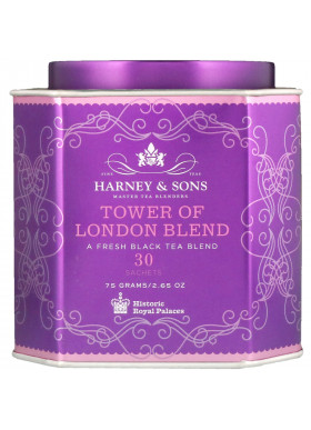 Harney & Sons, Tower of London Blend, A Fresh Black Tea Blend, 30 Sachets, 2.67 oz (75 g)
