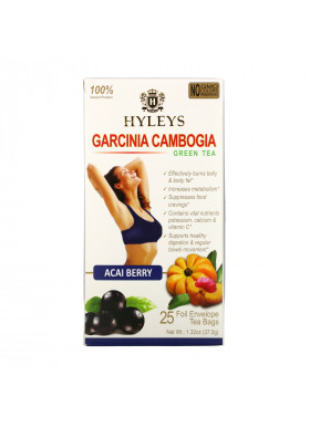 Hyleys Tea, Garcinia Cambogia Green Tea, Acai Berry, 25 Tea Bags, 1.32 oz (37.5 g)