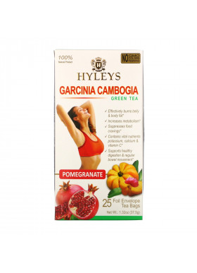 Hyleys Tea, Garcinia Cambogia Green Tea, Pomegranate, 25 Tea Bags, 1.32 oz (37.5 g)