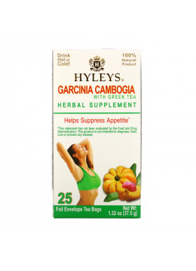 Hyleys Tea, Garcinia Cambogia with Green Tea, 25 Foil Envelope Tea Bags, 1.32 oz (37.5 g)