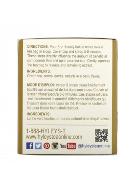 Hyleys Tea, Slim Tea, Acai Berry, 25 Foil Envelope Tea Bags, 0.05 oz (1.5 g) Each