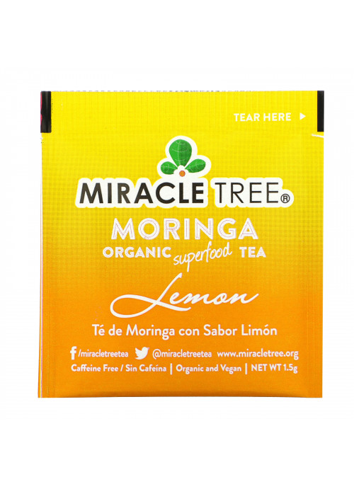 Miracle Tree, Moringa Organic Superfood Tea, Lemon, Caffeine Free, 25 Tea Bags, 1.32 oz (37.5 g)